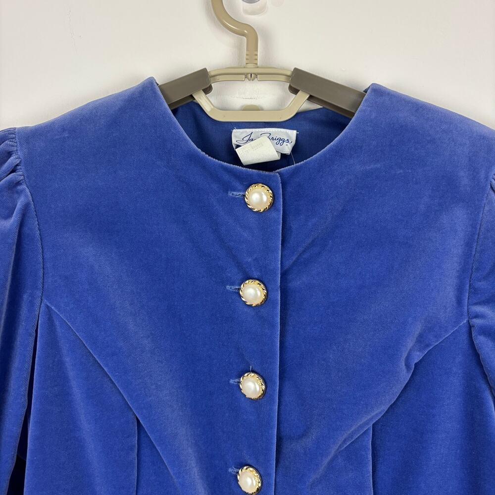Vintage Jan Briggs 80s Jacket NEW Deadstock Regal Renaissance US 6 Periwinkle - Picture 3 of 8
